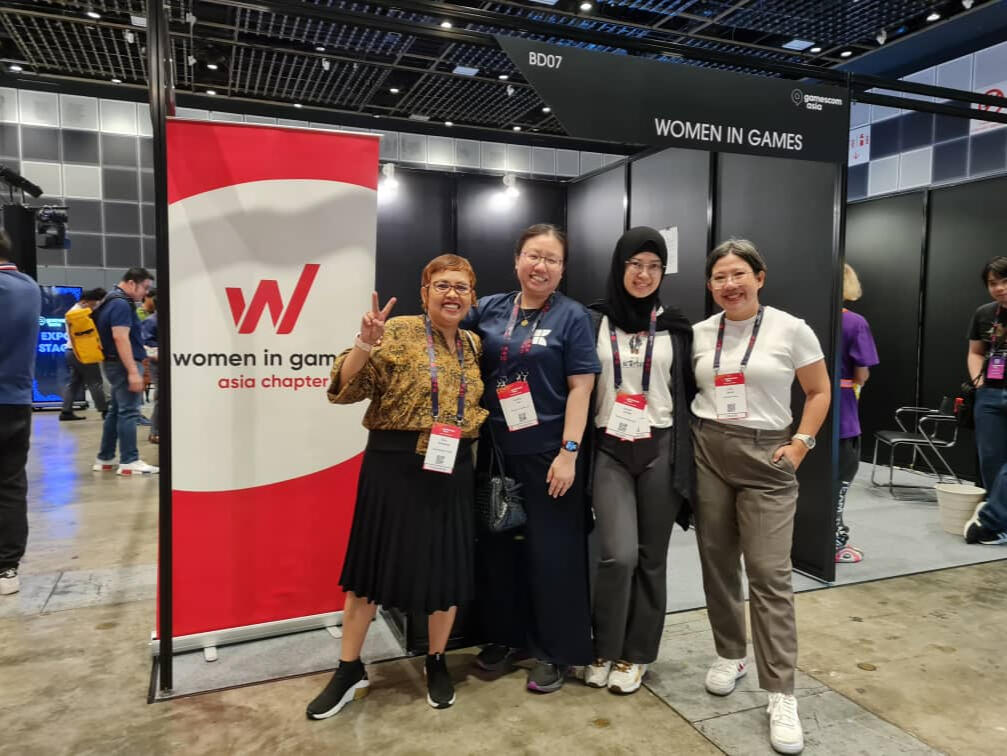 Women in Games Asia Luna Javier at the Women in Games Asia booth at gamescom asia